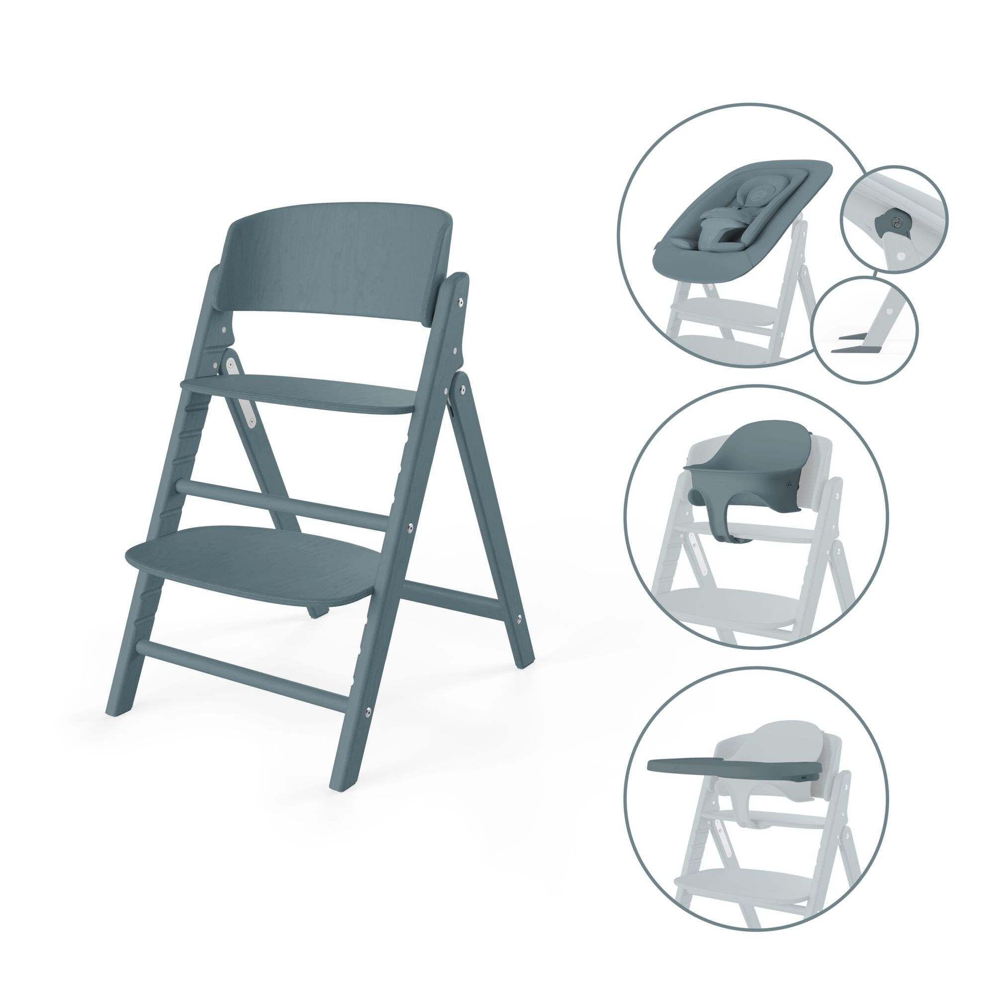 Cybex - Chaise Haute Click & Fold 4-en-1 BLEU Cybex