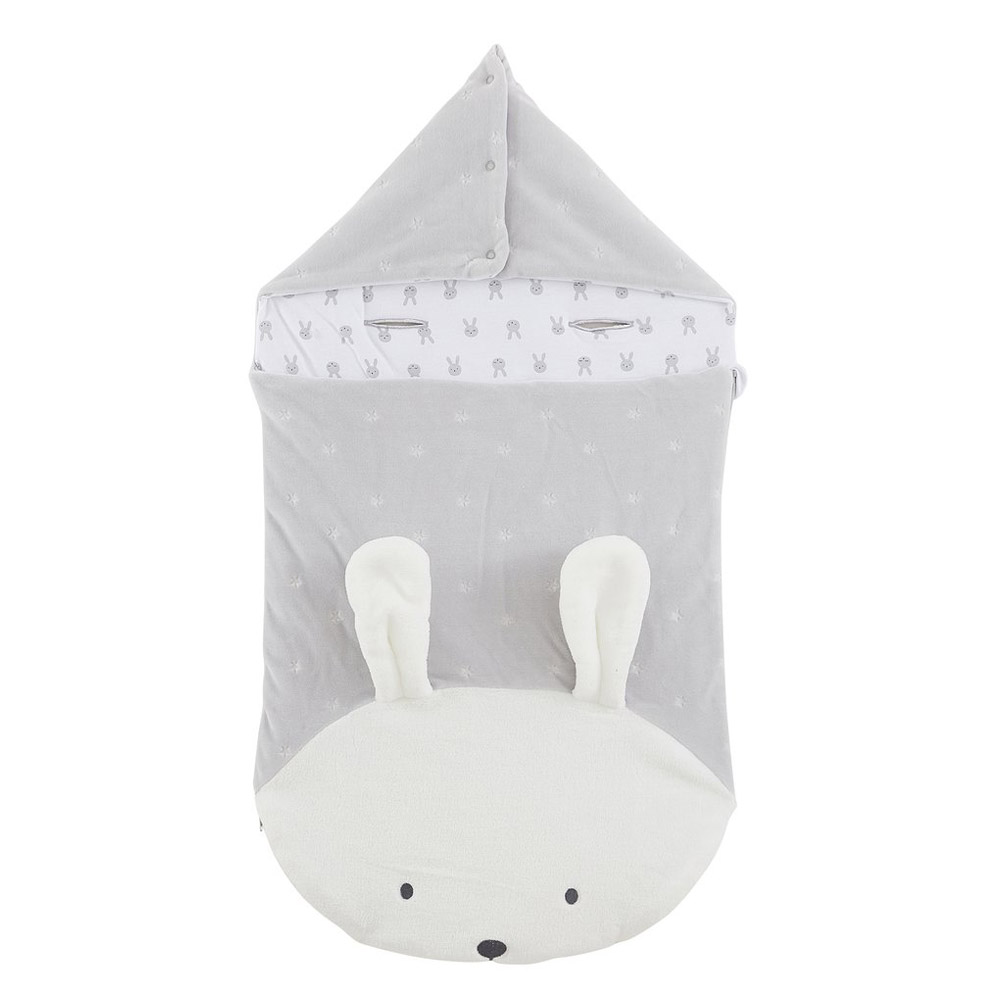 Nid d'ange lapin Mon Lapin Calin GRIS P’tit bisou