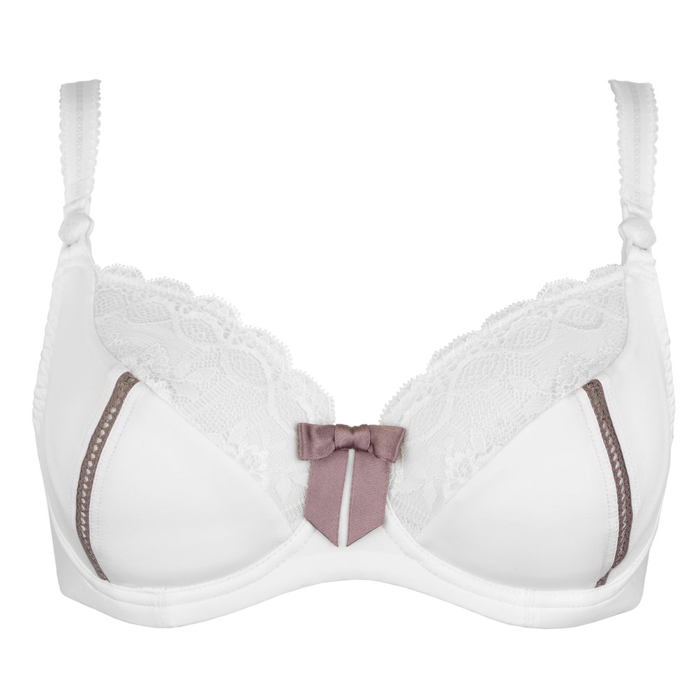 Soutien-gorge d'allaitement dentelle GRIS Cache cœur