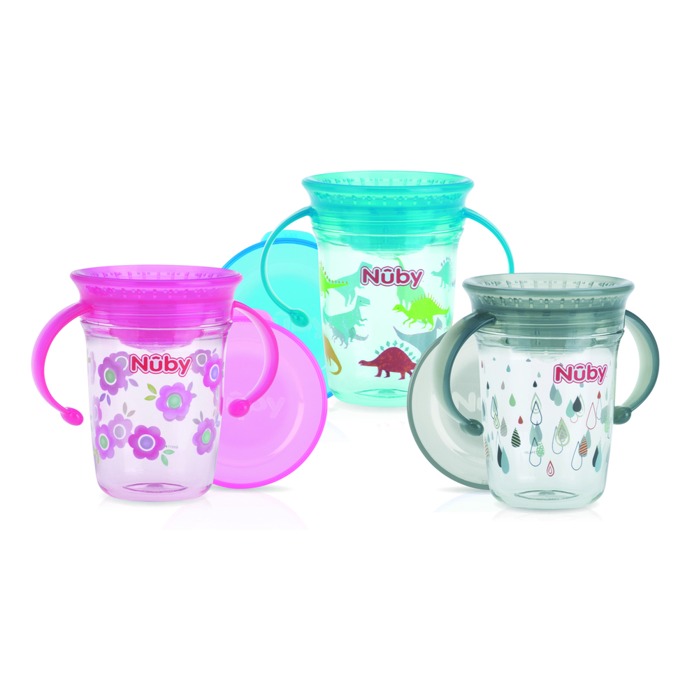 Gobelet magique Tritan 360° avec anses MULTICOLORE Nuby