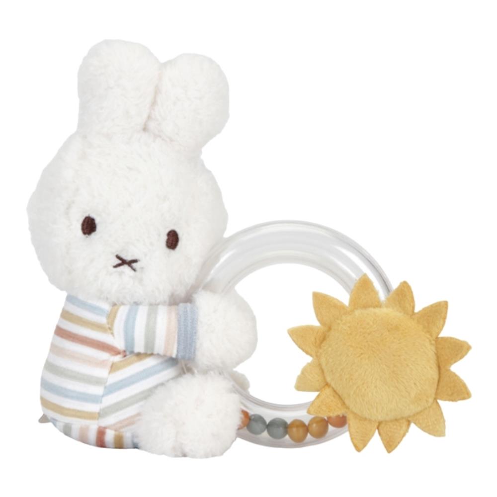 Hochet Miffy avec anneau Vintage BLEU Little Dutch