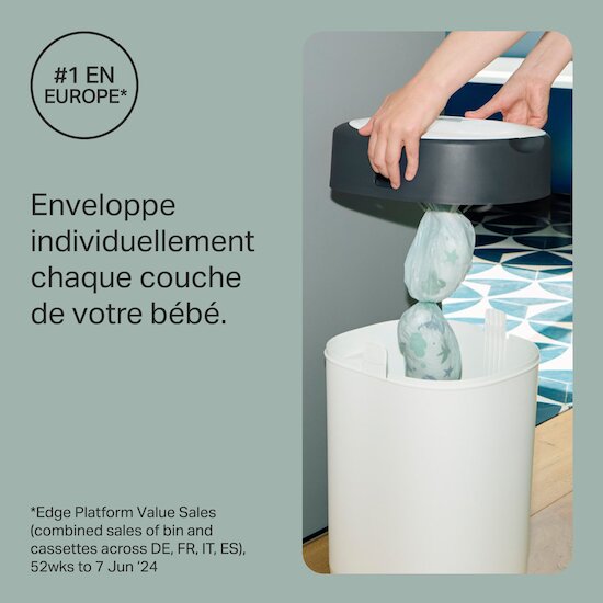 Tommee Tippee Poubelle à couches Twist & Click Blanc  Tommee Tippee Poubelle à couches Twist & Click Blanc