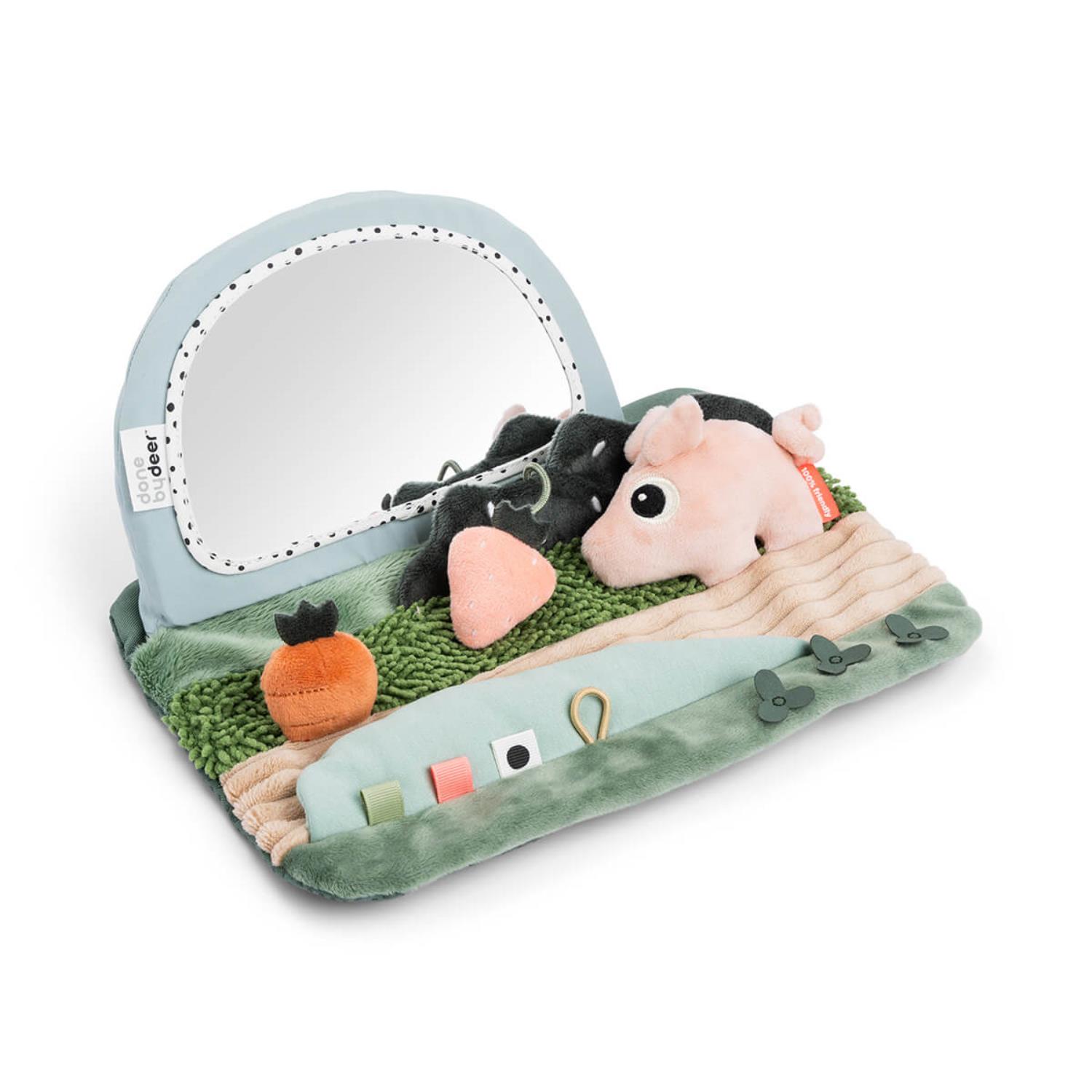Miroir d'éveil Tummy time Tiny farm MULTICOLORE Done by Deer