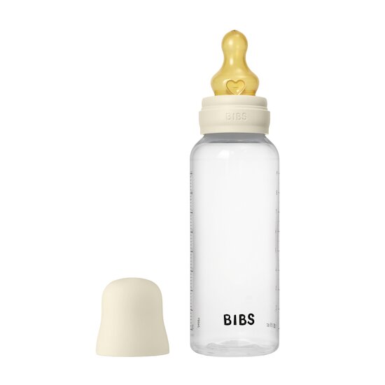 BIBS Biberon Rond Caoutchouc naturel 1 Pack  Ivory 270 ml - Débit moyen