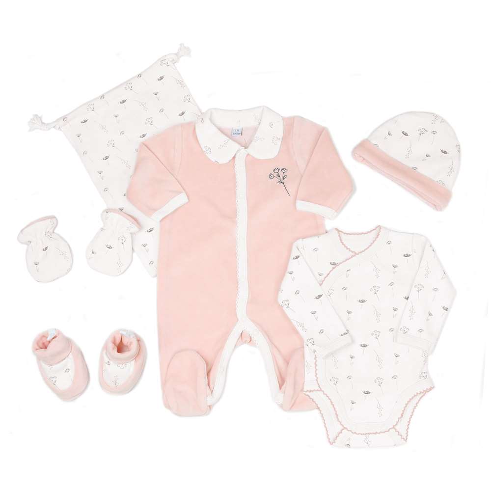 Trois Kilos Sept - Kit naissance 6 pièces ROSE Trois Kilos Sept