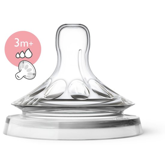 Philips Avent 2 Tétines Natural 2.0 débit variable Blanc 
