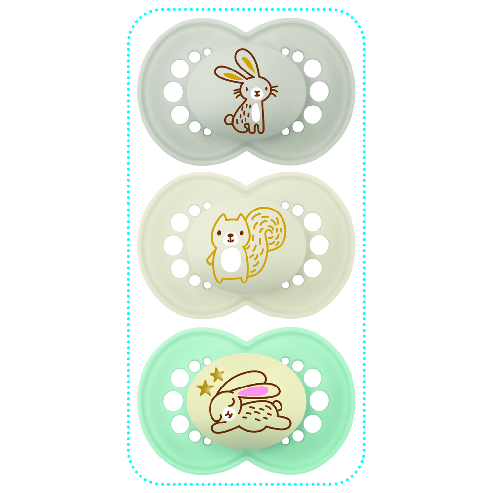 MAM - 3 sucettes Original silicone MULTICOLORE MAM