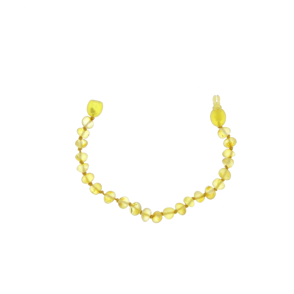 Bracelet enfant en ambre Baltique - forme baroque JAUNE BalticWay