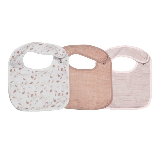 Trois Kilos Sept LOT DE 3 BAVOIRS NAISSANCE Rose et Lili 21x18 cm