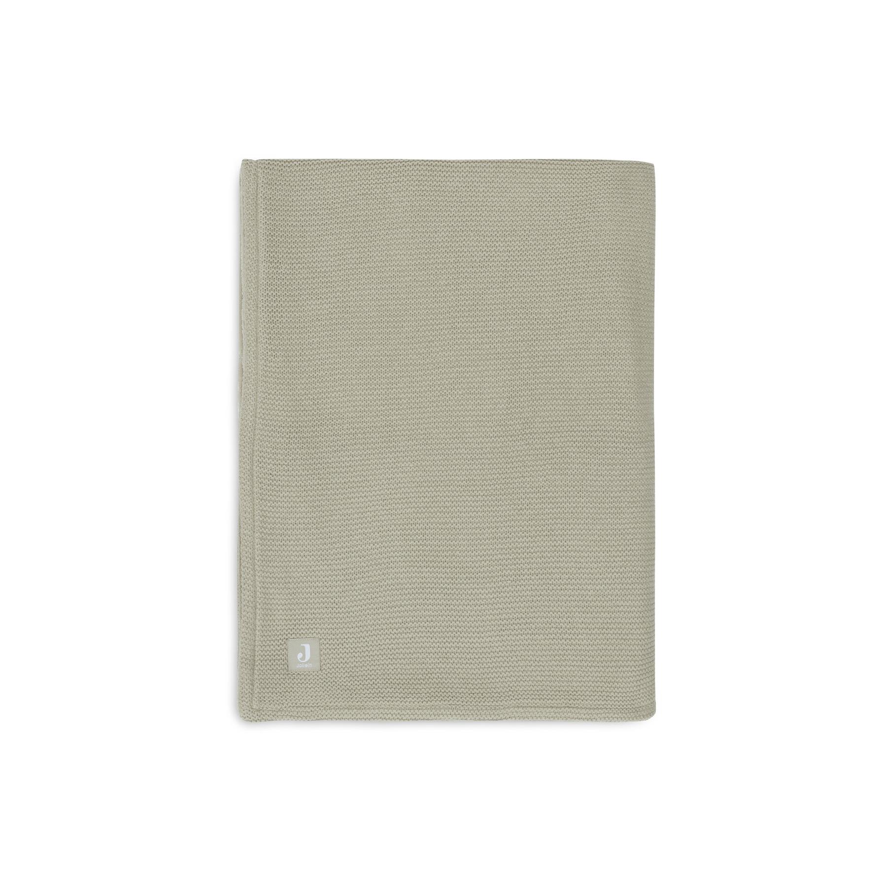 Couverture Berceau basic knit fleece VERT Jollein