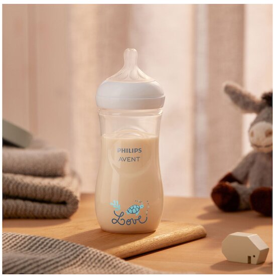 Philips Avent Biberon Natural 3.0 Motifs bleus 330 ml Philips Avent Biberon Natural 3.0 Motifs bleus 330 ml