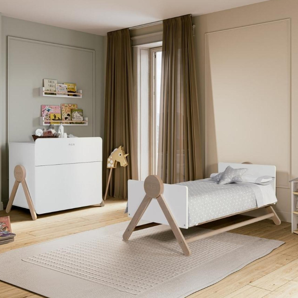 Chambre Duo Swing : lit 70x140, commode Micuna