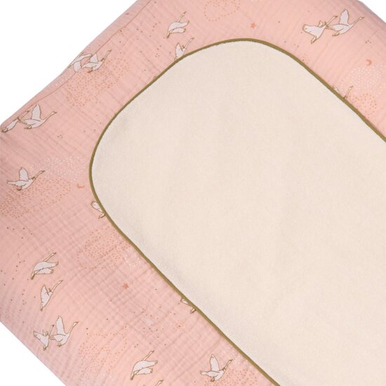 Moulin Roty Matelas à langer La petite école de danse Rose/Crème  Moulin Roty Matelas à langer La petite école de danse Rose/Crème
