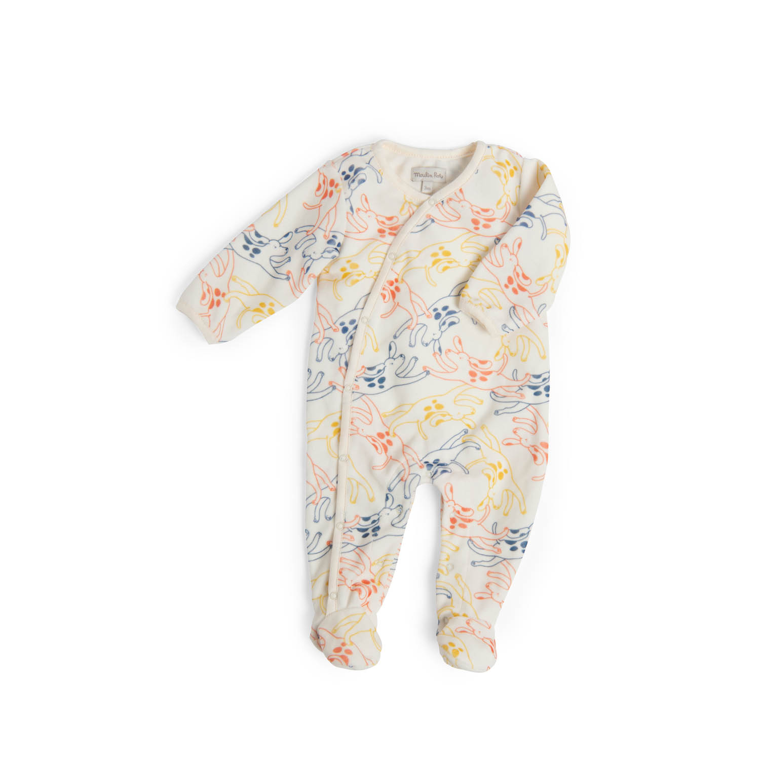 Pyjama velours chiens Puce & Pilou MULTICOLORE Moulin Roty