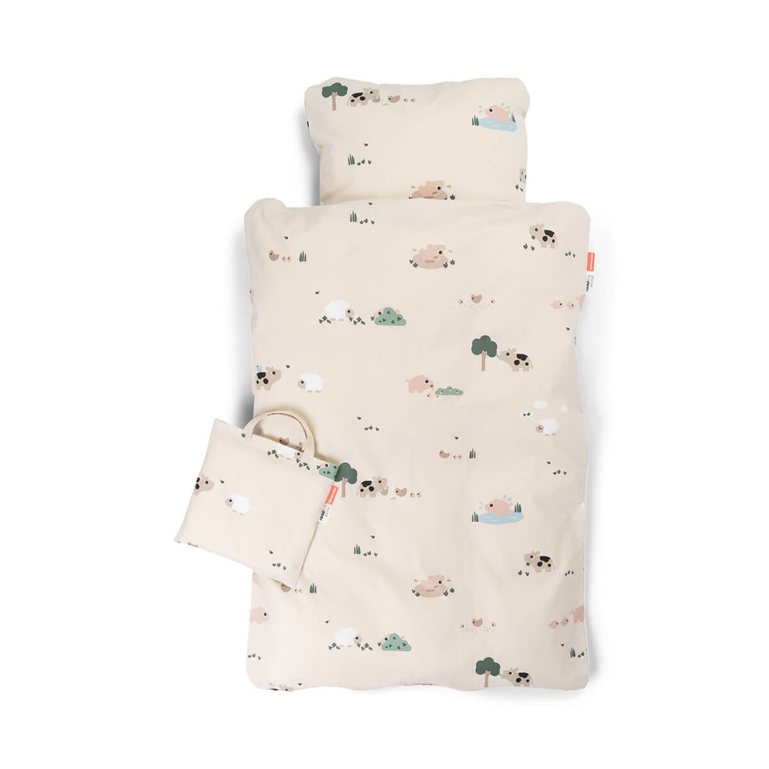 Parure de lit junior FR Tiny farm BEIGE Done by Deer