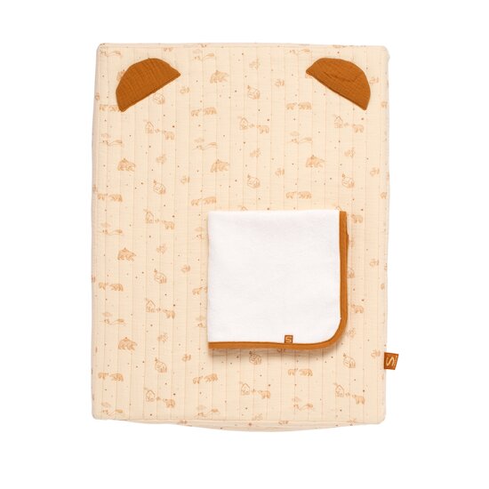 Sauthon Matelas à langer plus serviette éponge Orsino Beige  Sauthon Matelas à langer plus serviette éponge Orsino Beige