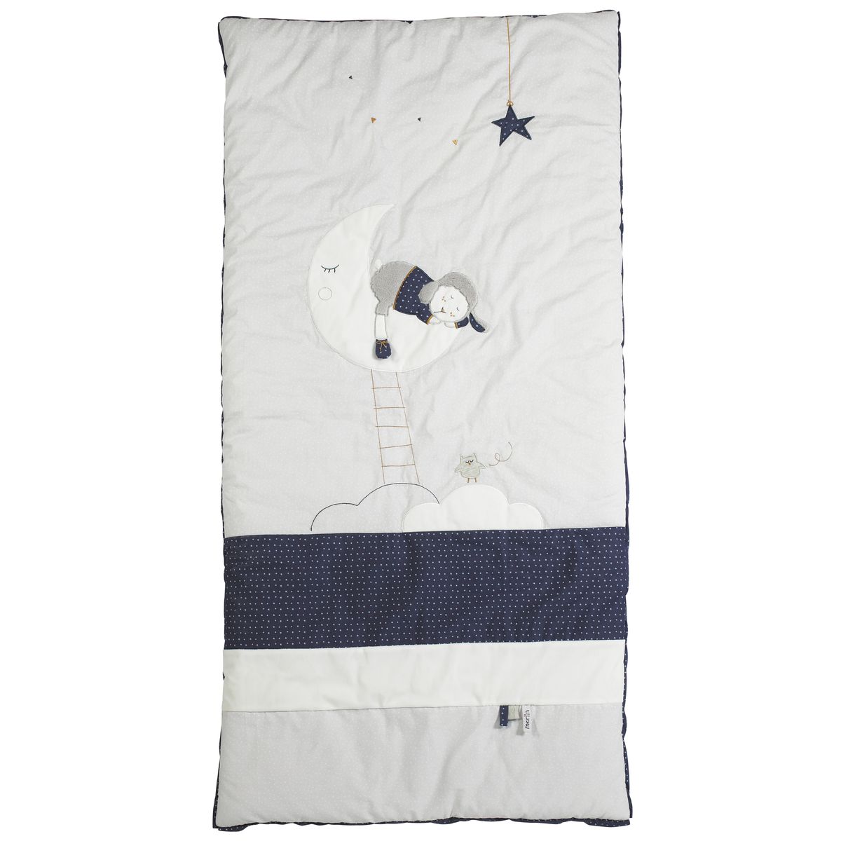 Edredon Merlin BLEU Sauthon Baby Déco