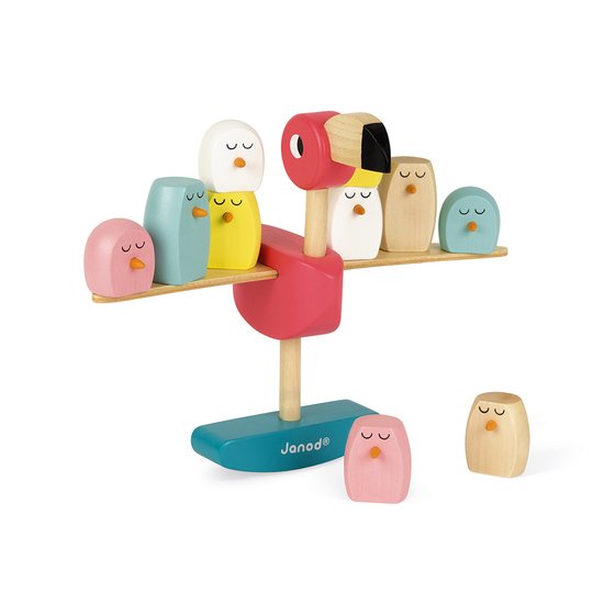Janod Jeu d'équilibre Flamant Rose Zigolos  