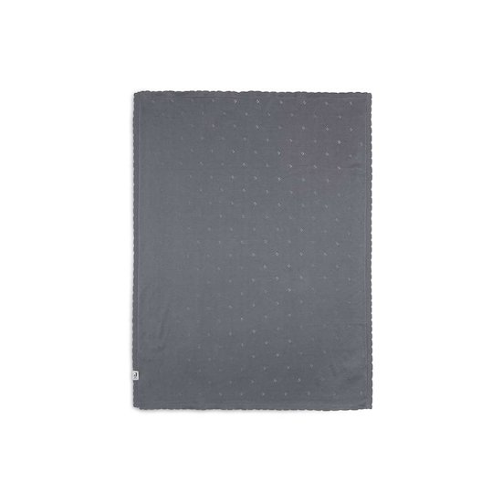 Jollein Couverture Berceau Pointelle Storm Grey  Jollein Couverture Berceau Pointelle Storm Grey