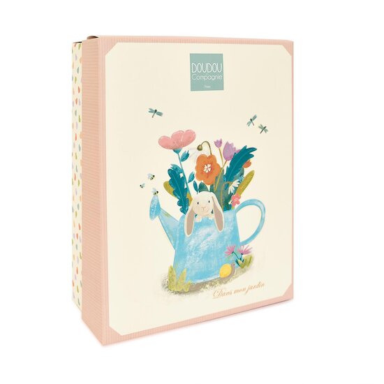 Doudou & Compagnie Doudou lapin ciboulette Hochet Rose  Doudou & Compagnie Doudou lapin ciboulette Hochet Rose