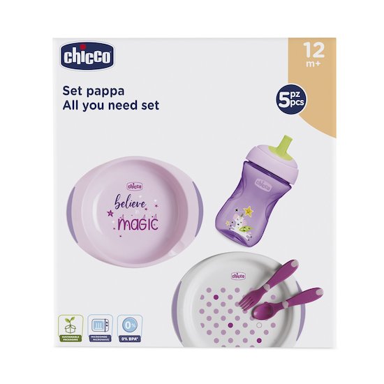 Chicco Coffret repas 2e âge Rose 