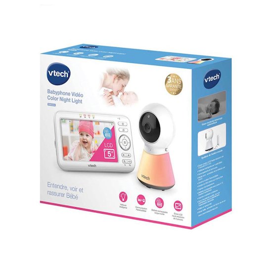 Vtech Babyphone vidéo color night light BM5254 Blanc  Vtech Babyphone vidéo color night light BM5254 Blanc