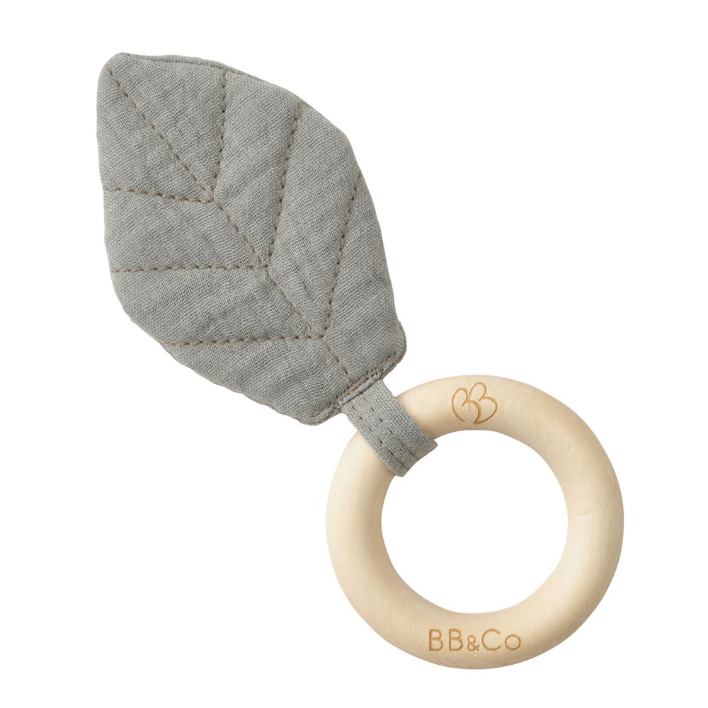 BB & Co - Hochet de dentition forme feuille VERT BB&Co
