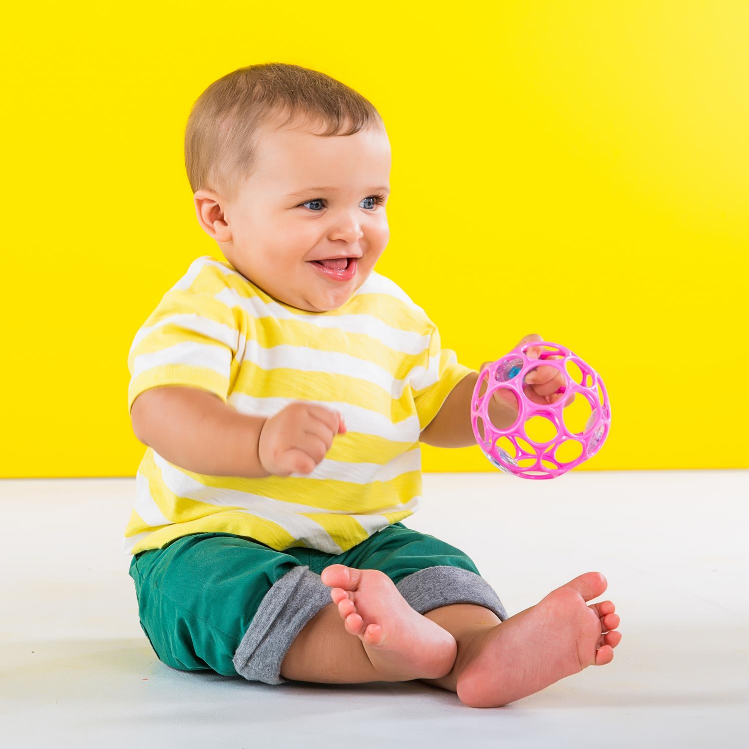 Oball - Hochet balle sensorielle ROSE Oball