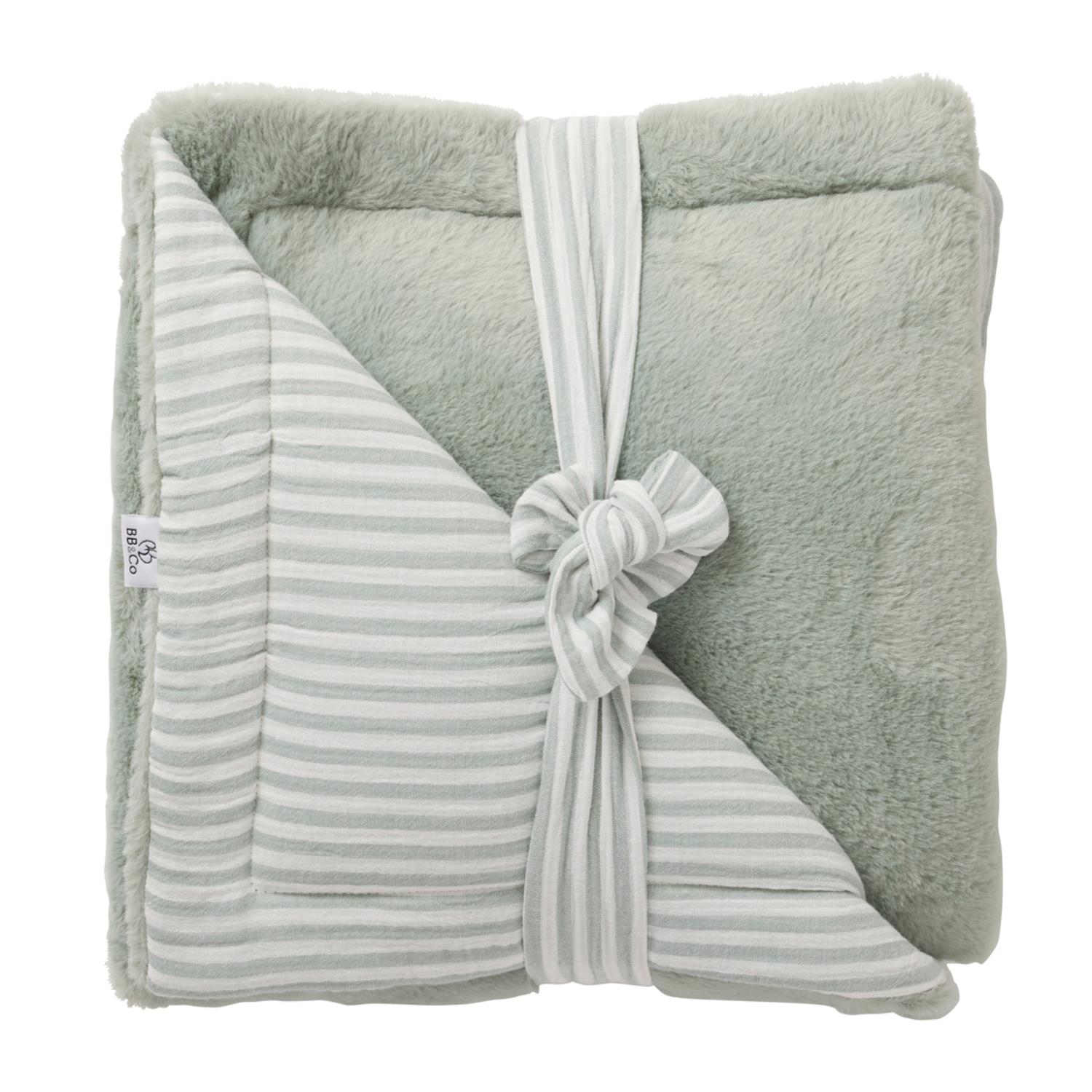 Couverture Luxe rayé fausse fourrure MULTICOLORE BB&Co