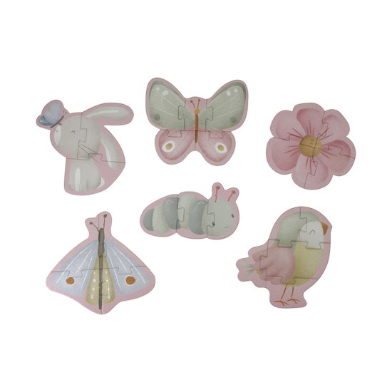 Little Dutch Puzzle 6 en 1 en bois Flowers & Butterflies  