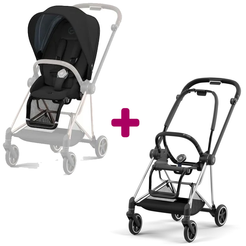 Poussette Mios 2022 Chrome Black + siège Deep Black Cybex