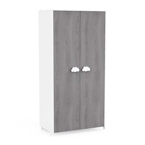Demeyere Armoire 2 portes Aldina Chêne hudson/blanc mat 