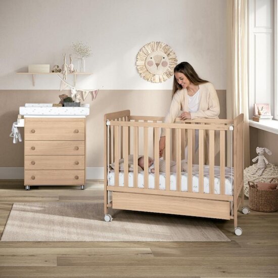 Micuna Lit bébé Nordika Marron 60x120 cm