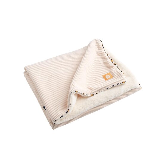 Sauthon Couverture Velours Léopard Ecru/Noir/Caramel 