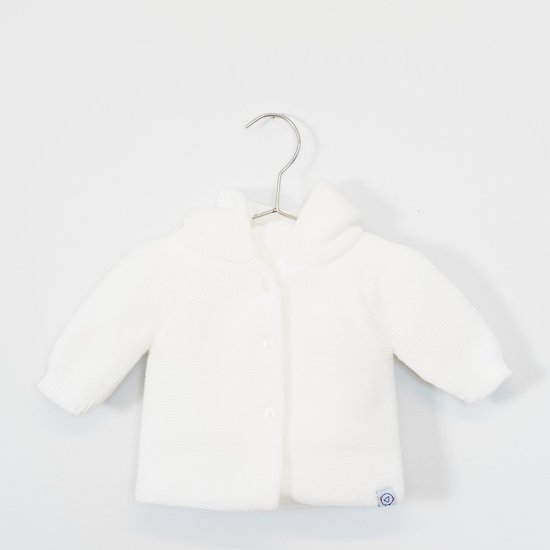 La Manufacture de layette Manteau de naissance Blanc 0-1 mois