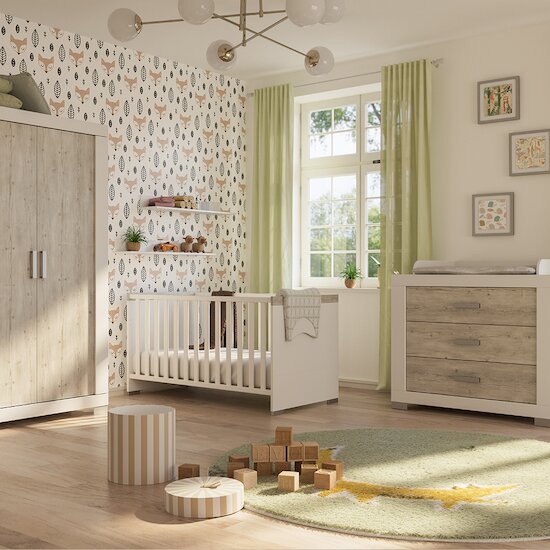 Sauthon Original Lit Bébé Evolutif Little Big Bed Bambin Bois - 70 x 140 cm  - Lit bébé Sauthon Original sur L'Armoire de Bébé