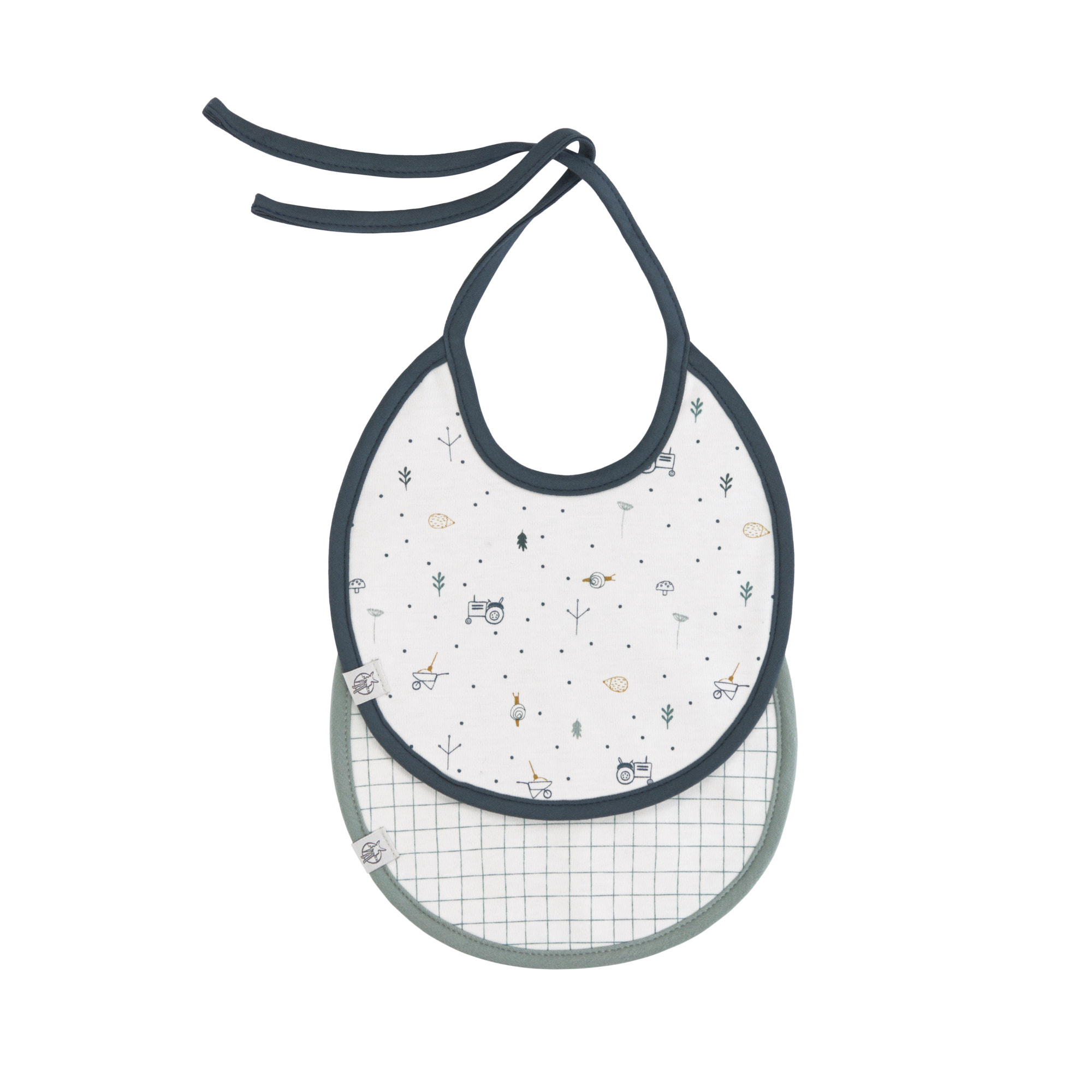 Lot de 2 petits bavoirs à nouer Garden Explorer ROUGE Lässig
