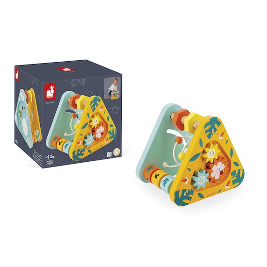 Janod Triangle Multi-activités en bois Multicolore  Janod Triangle Multi-activités en bois Multicolore