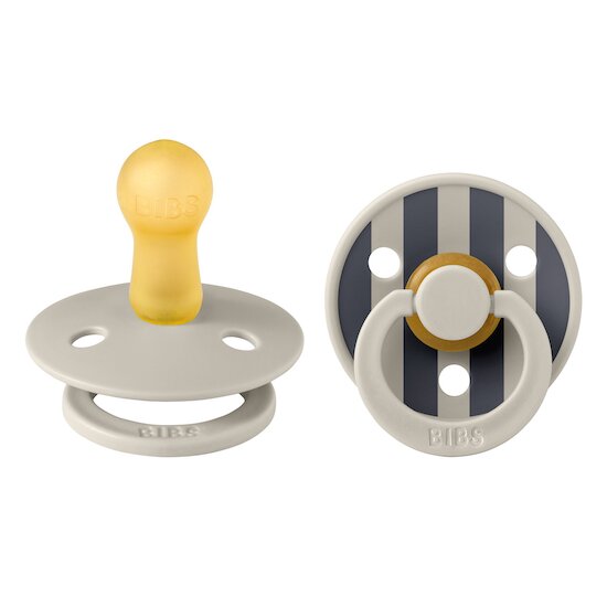 BIBS Tétines Studio Colour 2 Pack Caoutchouc naturel Sand/Sand 