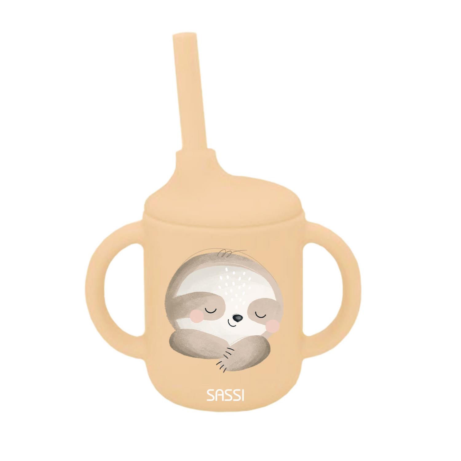 Sassi Junior - Tasse avec paille silicone BEIGE Sassi Junior