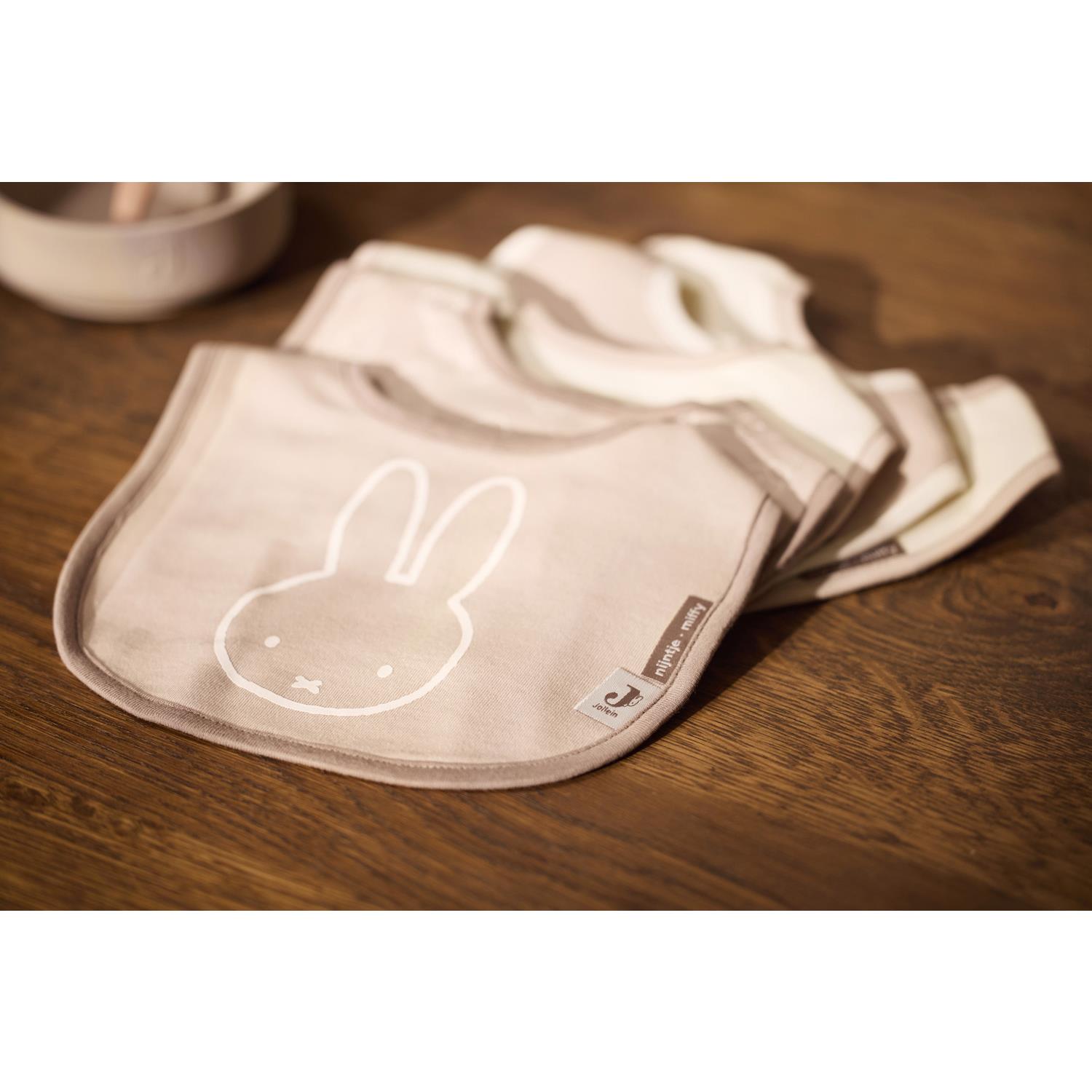 Bavoirs jersey imperméable Miffy And Friends lot de 5 MULTICOLORE Jollein