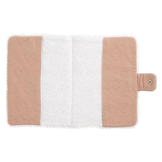 Sauthon Protege Carnet de Santé Petit Coeur Rose Poudré/Beige Chiné  Sauthon Protege Carnet de Santé Petit Coeur Rose Poudré/Beige Chiné