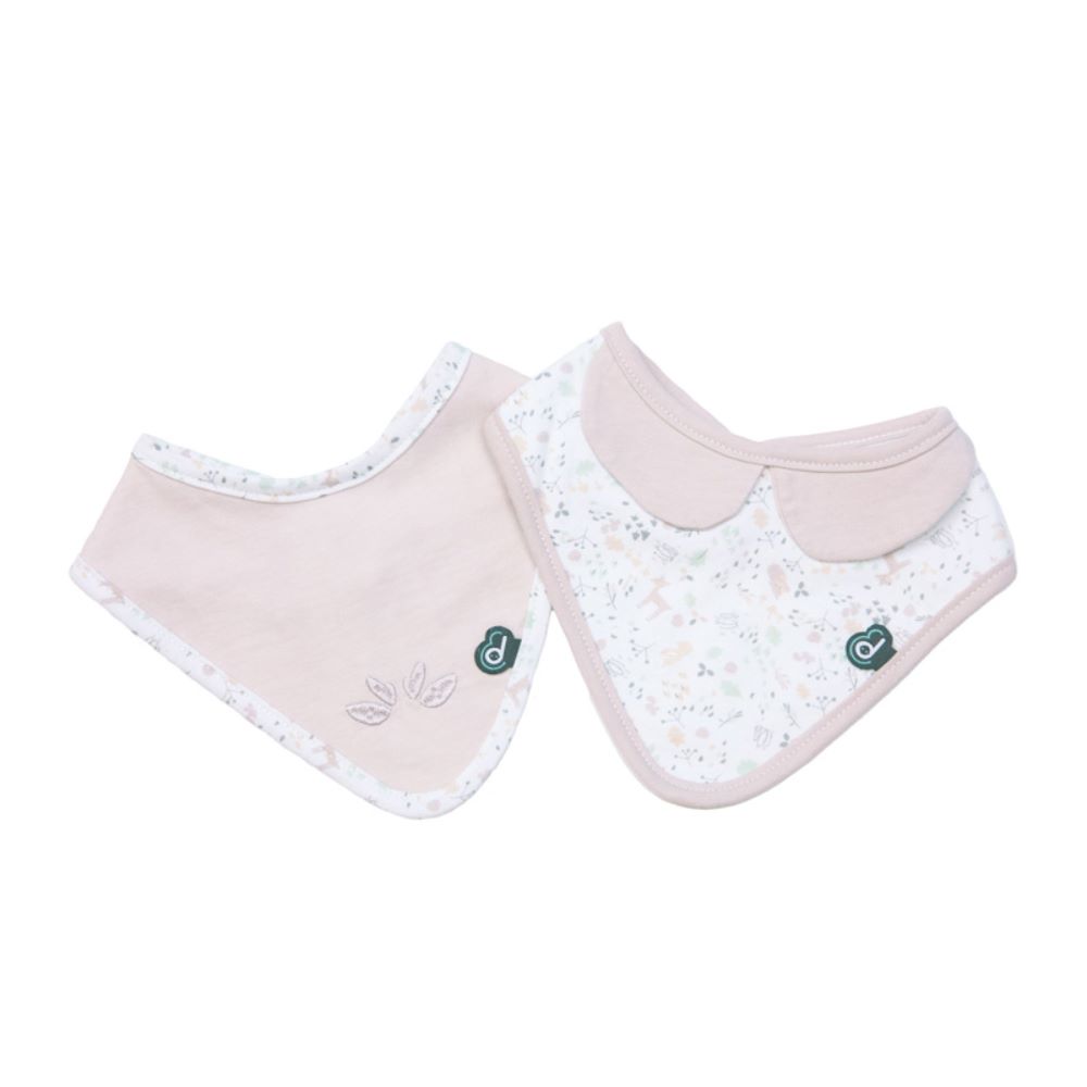 Domiva -  2 bavoirs bandana lilas ROSE Domiva