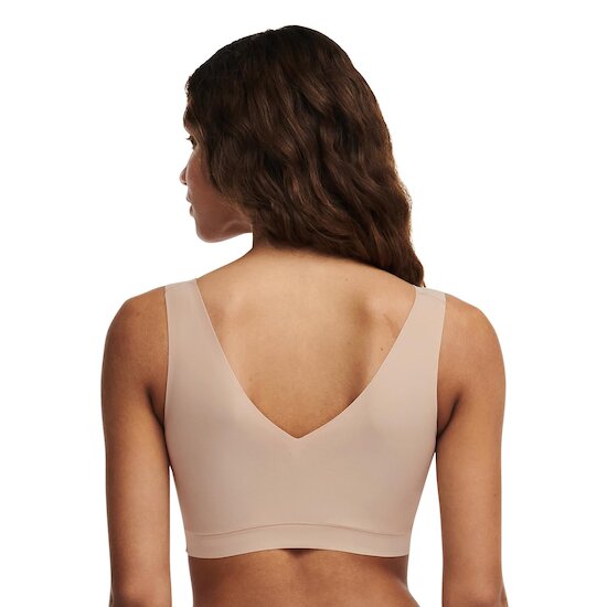Chantelle Brassière Sans Armatures Col V Beige Doré  Chantelle Brassière Sans Armatures Col V Beige Doré