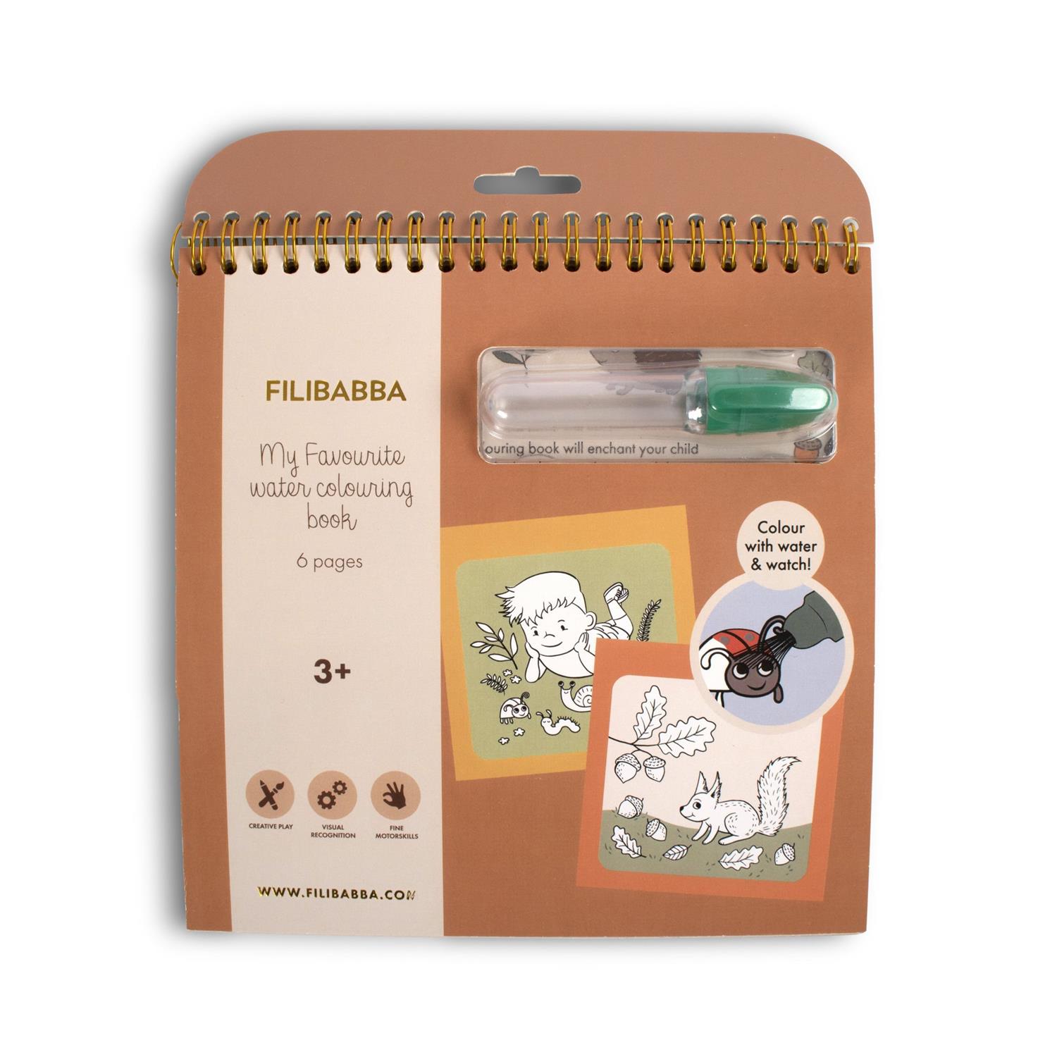 Mon livre de coloriage à l'eau Forêt MULTICOLORE Filibabba