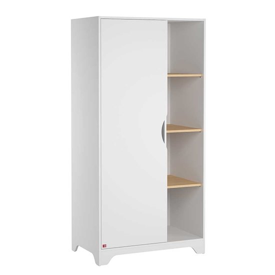 Vox Armoire 1-porte Leaf Blanc/Bois 