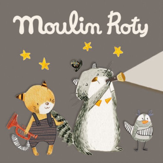 Moulin Roty Boîte de 3 disques pour lampe à histoires Les Moustaches  