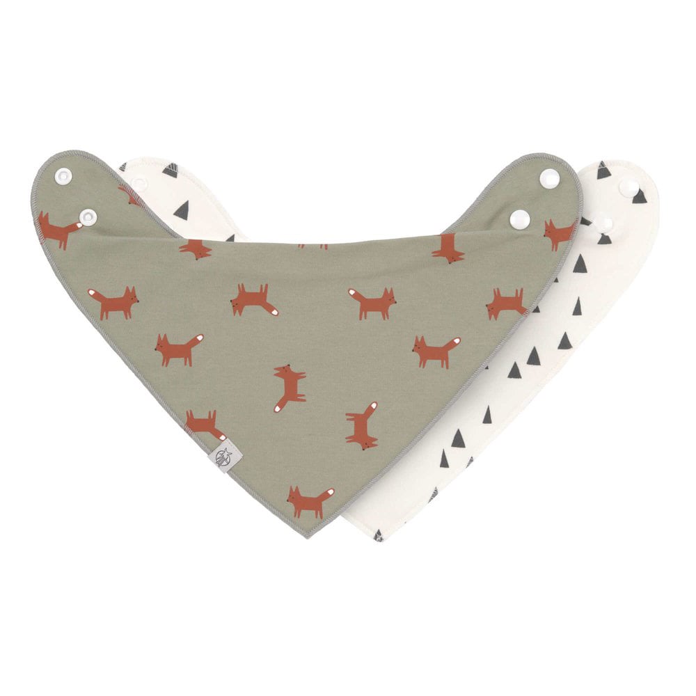 Lässig - 2 bandanas avec col bénitier Little Forest Renard VERT Lässig