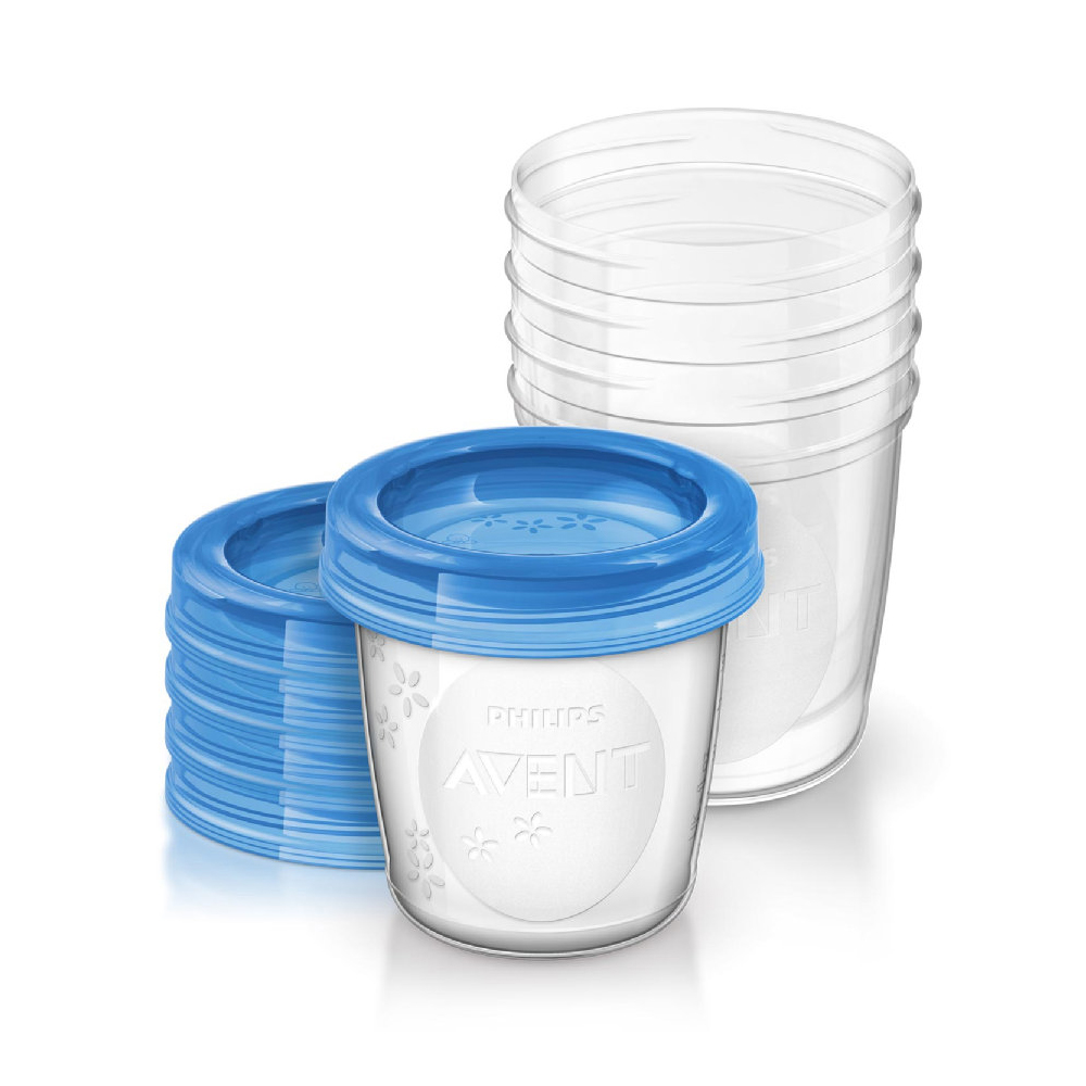 5 pots de conservation BLEU Philips Avent