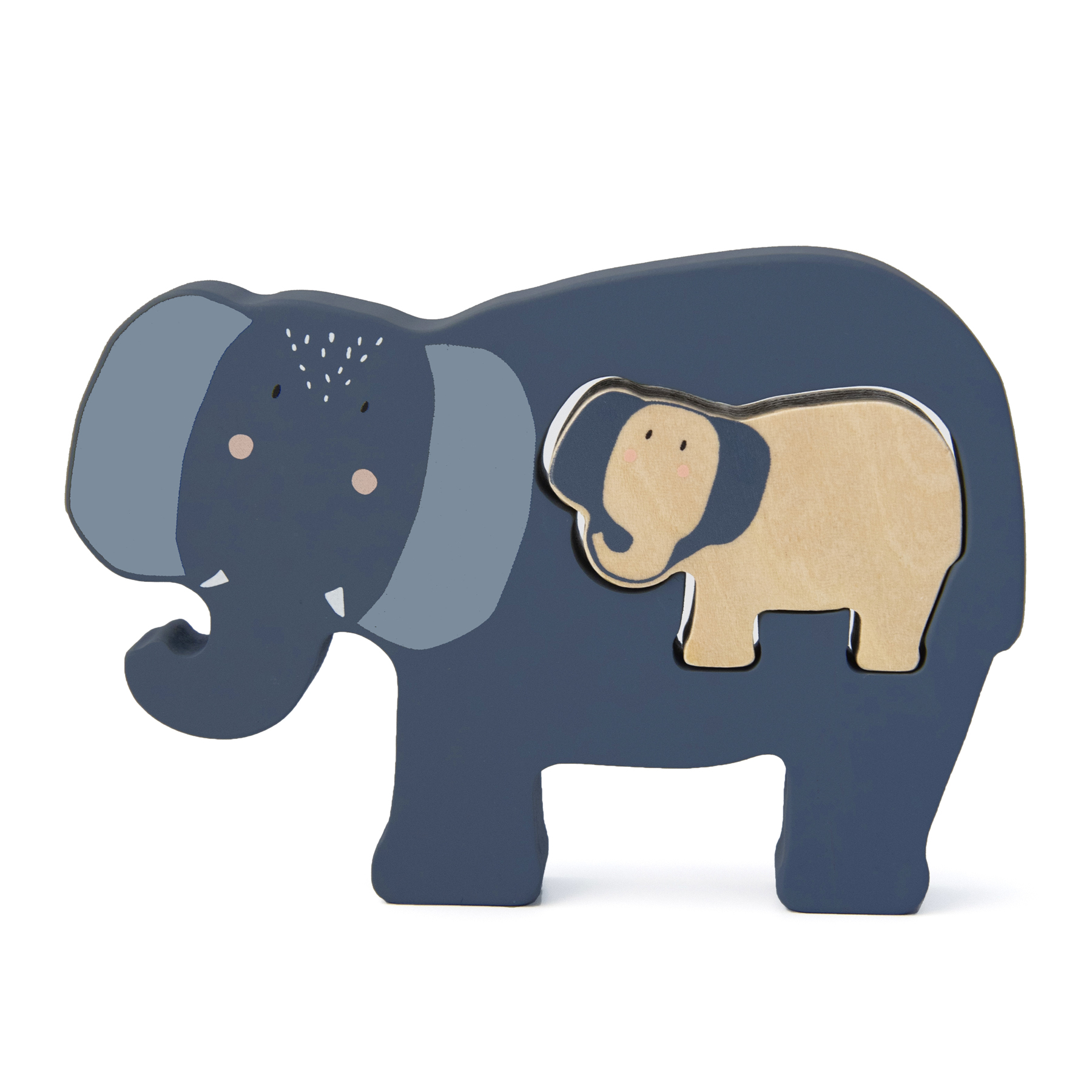 Puzzle bébé en bois - Mrs. Elephant MULTICOLORE Trixie